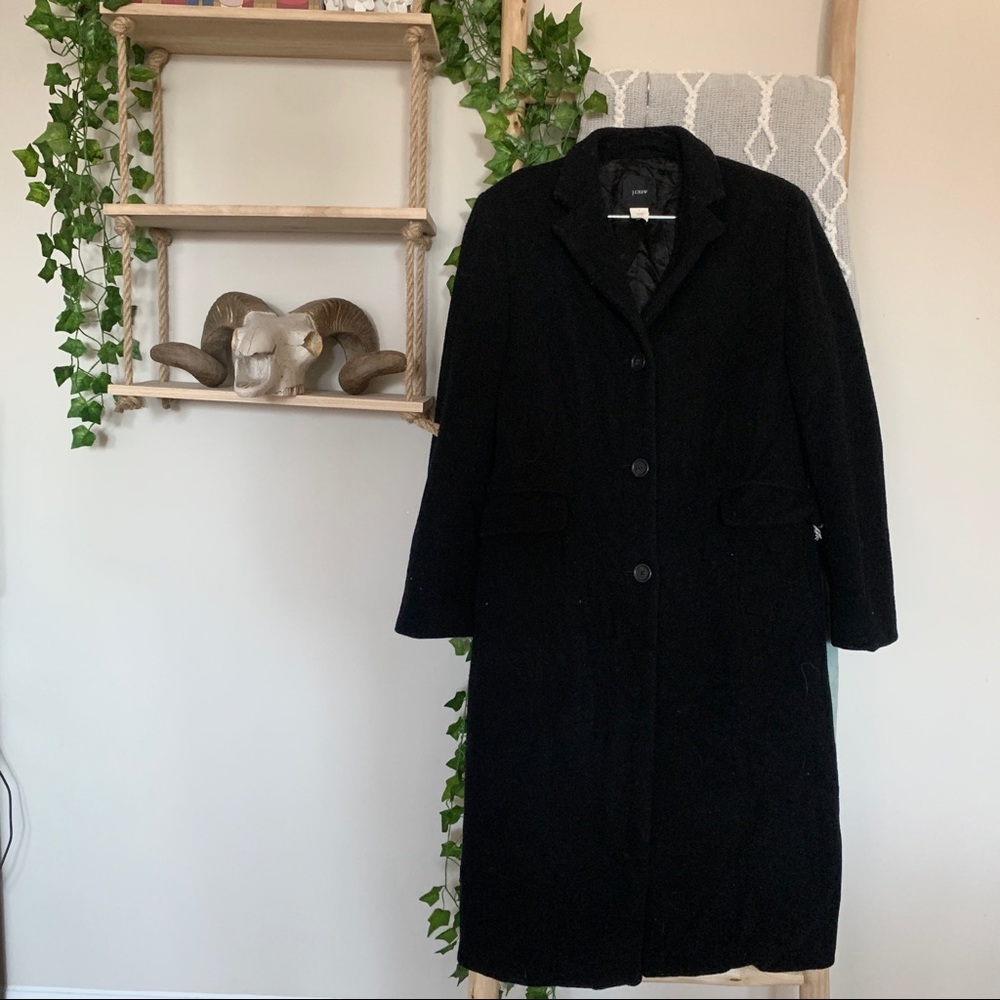 Black J. Crew Wool / Cashmere Coat